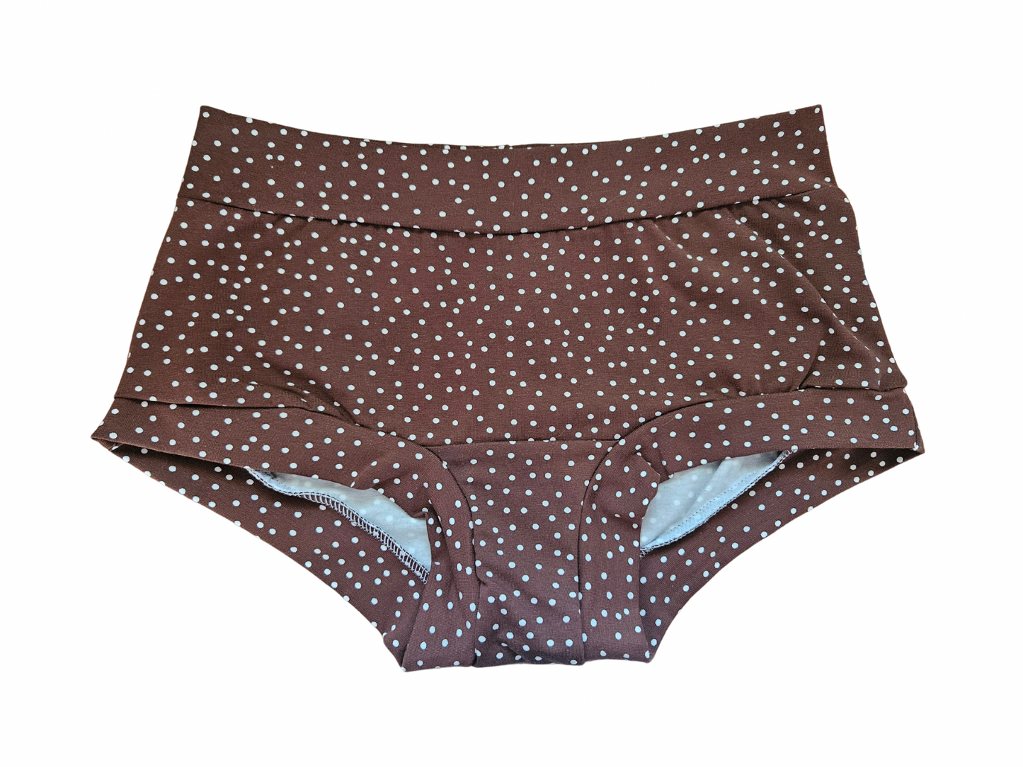 Dotties on Brown Organic Women's Boyleg or Brief Undies