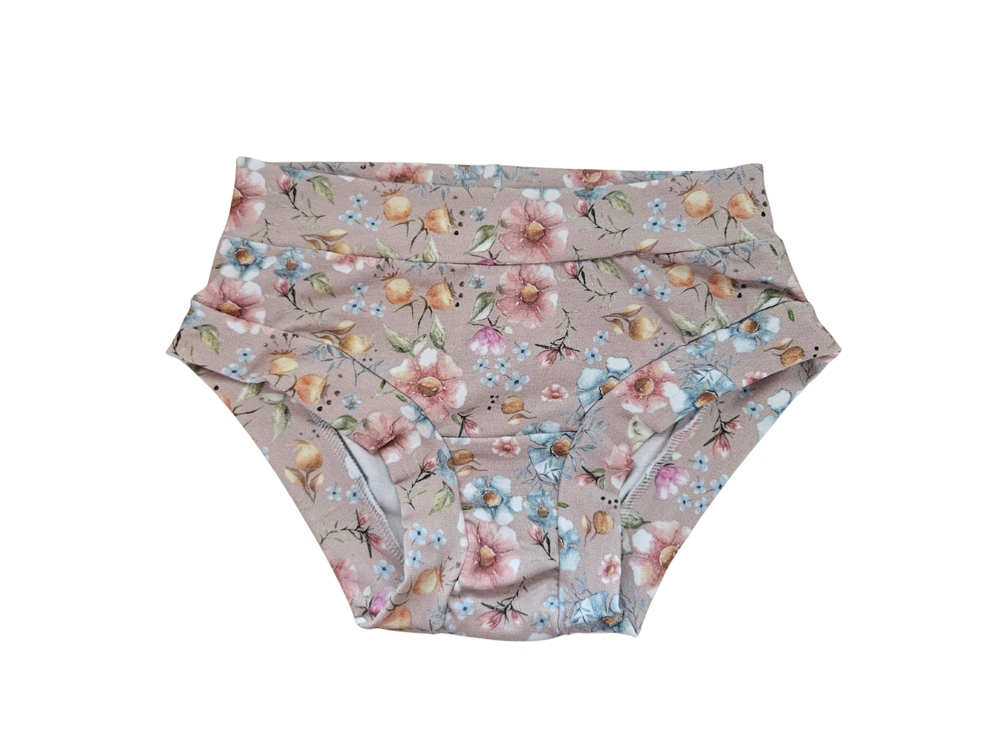 Brief underwear with muscat flower pattern