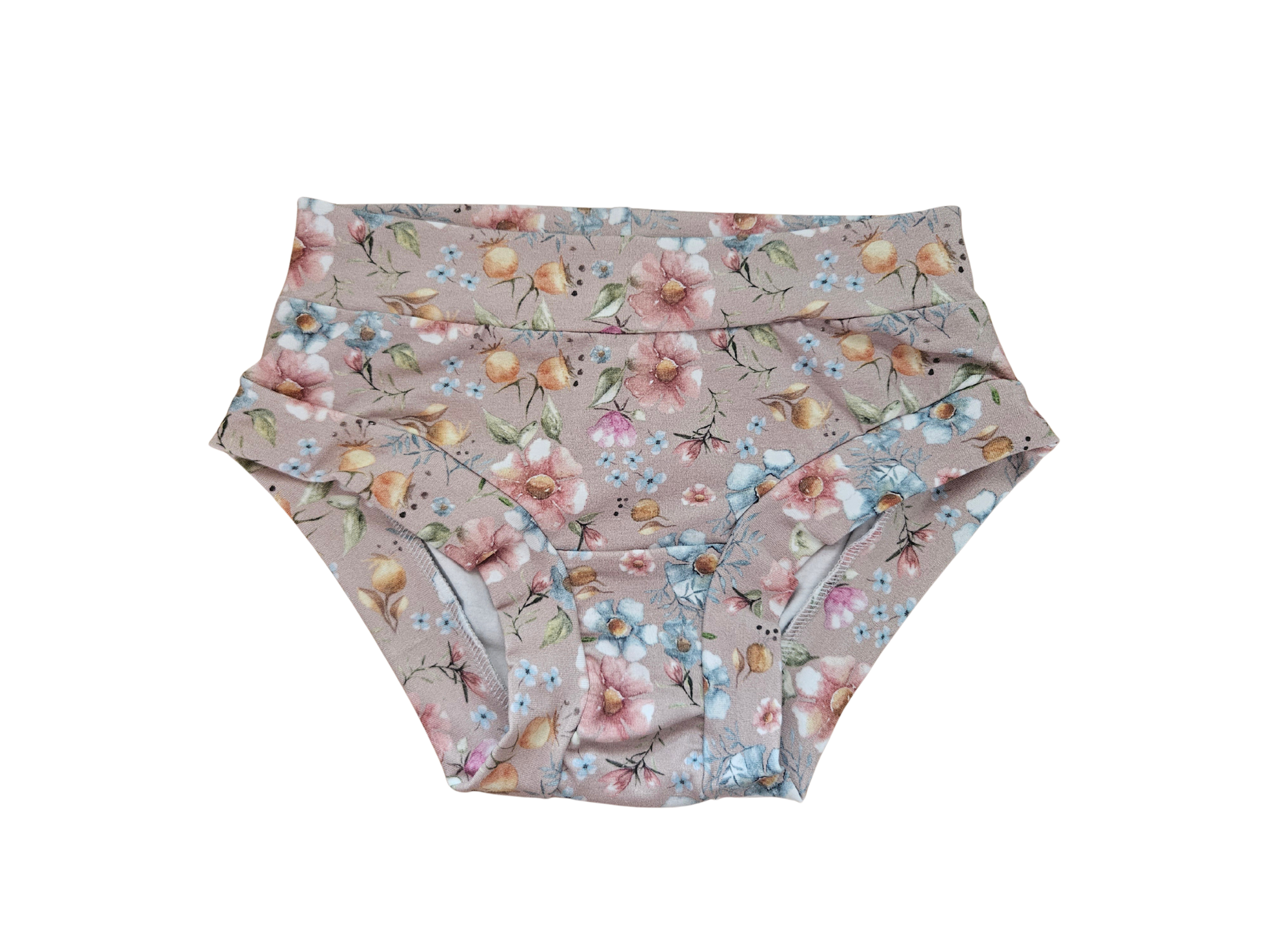 Brief underwear with muscat flower pattern