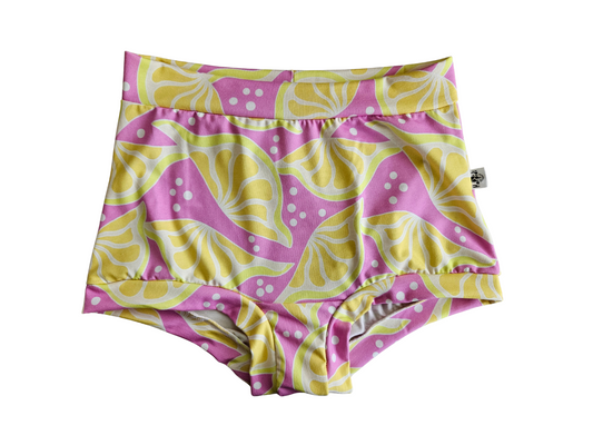 Women´s underwear with pink yellow lemons print