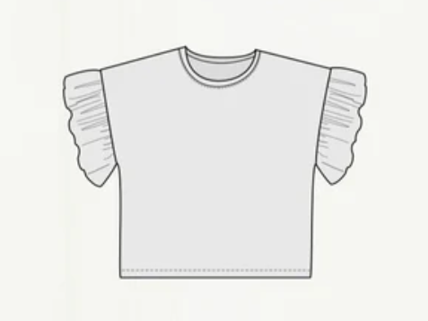 Ruffle sleeve T-Shirt – Sample Pre-Sale