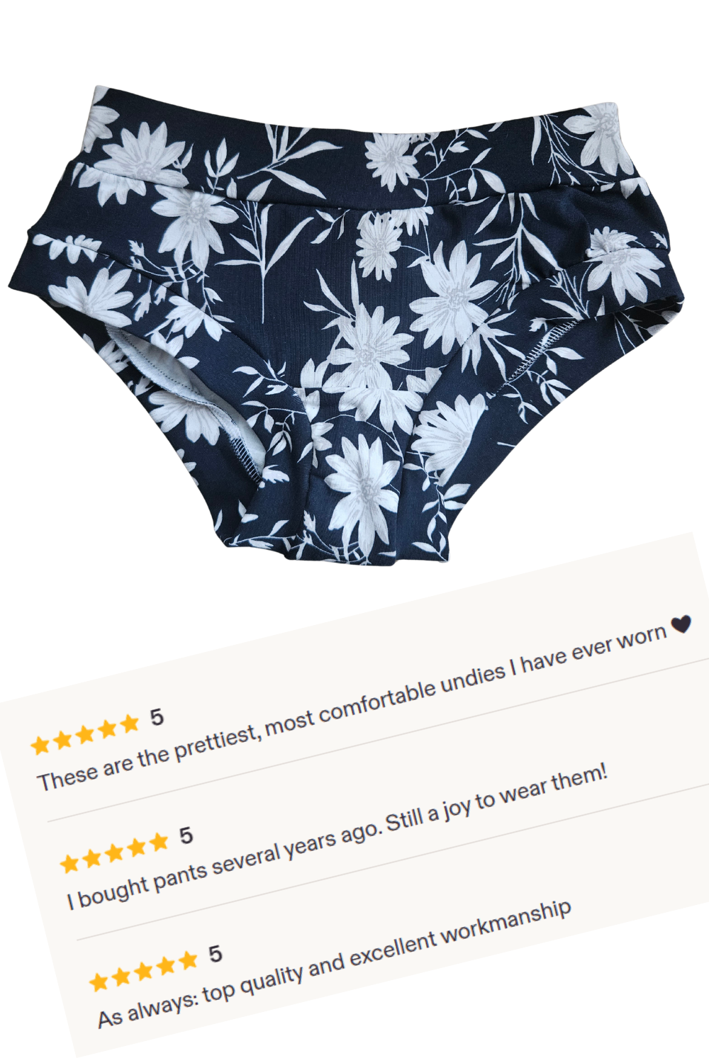 Leilani flower organic women's boyleg or brief undies