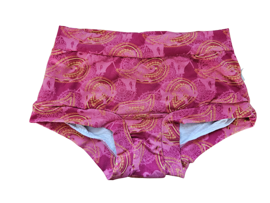 Size M READY to SHIP pink paysley elephants women’s boyleg undies
