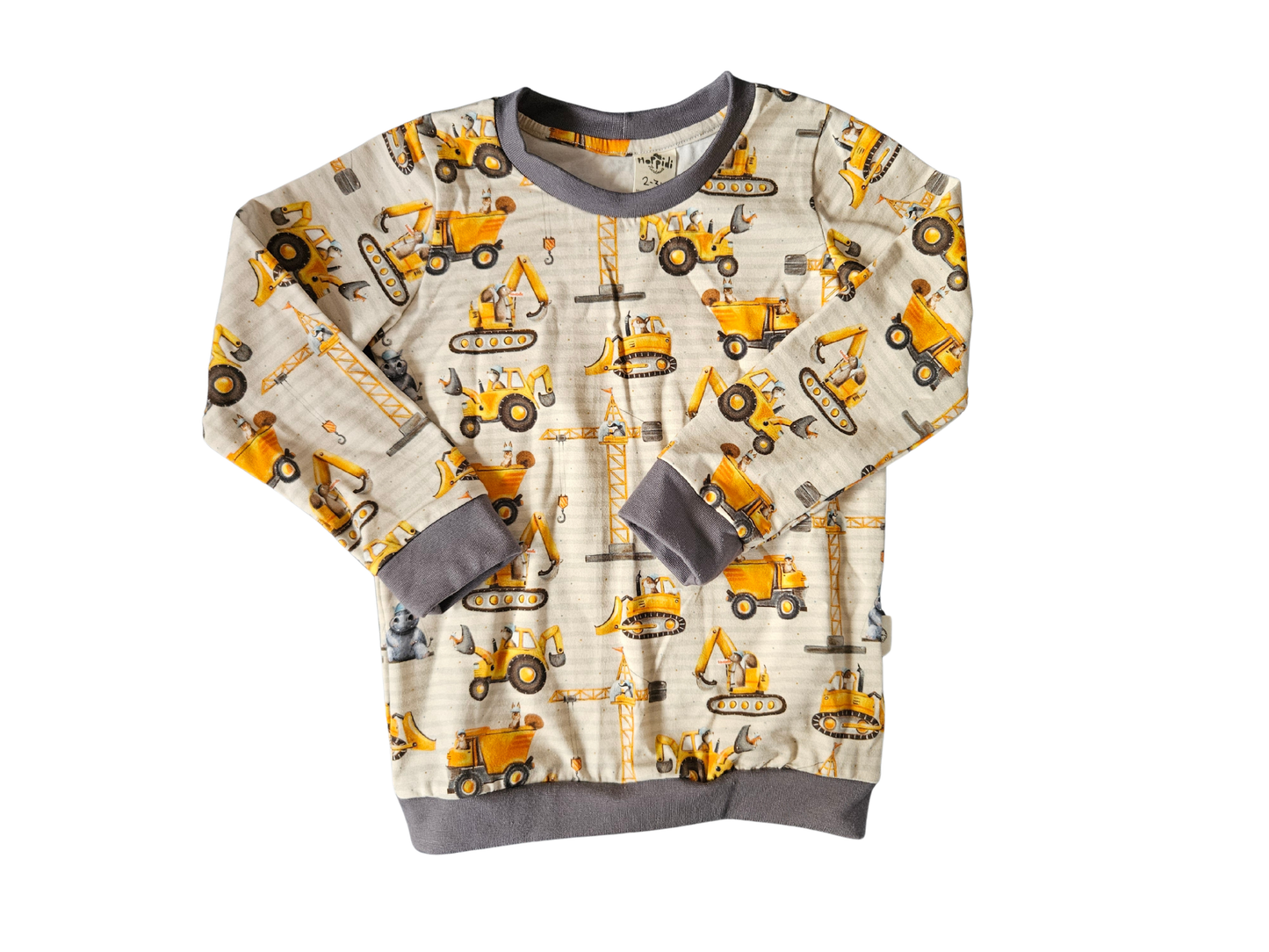 Construction animals crew neck sweatshirt