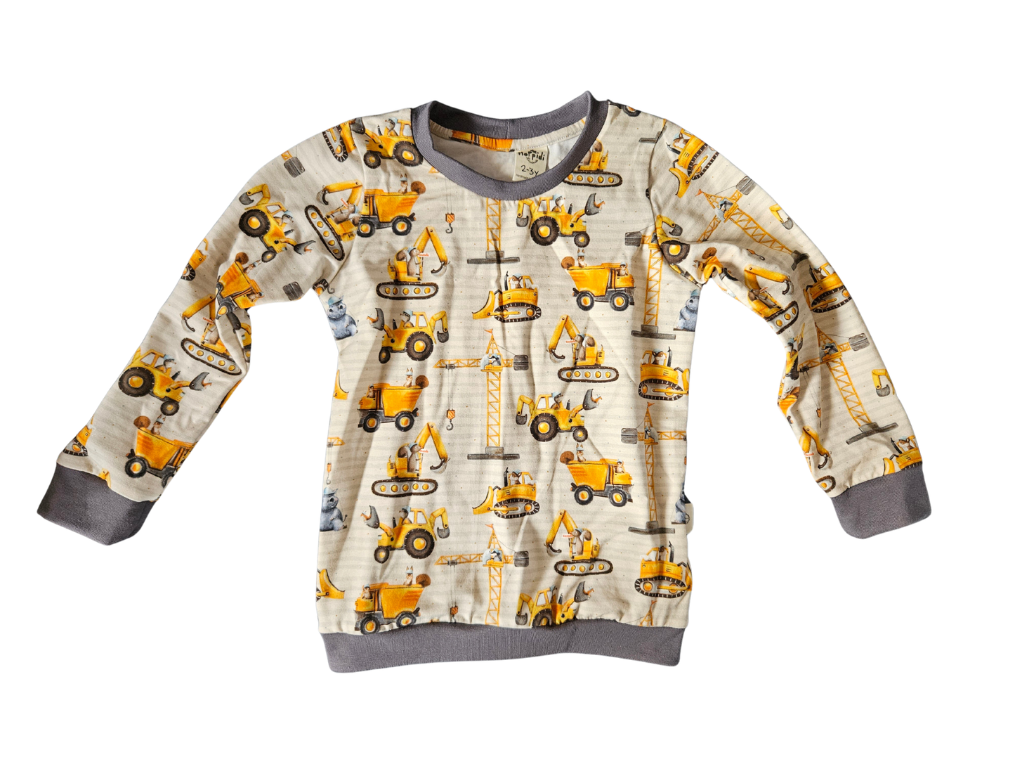 Construction animals crew neck sweatshirt