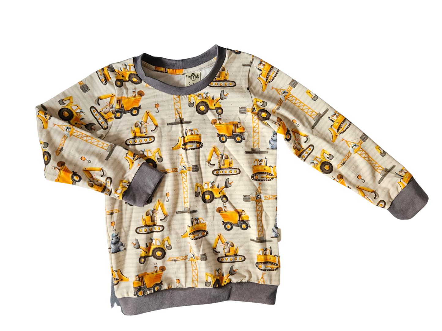 Construction animals crew neck sweatshirt
