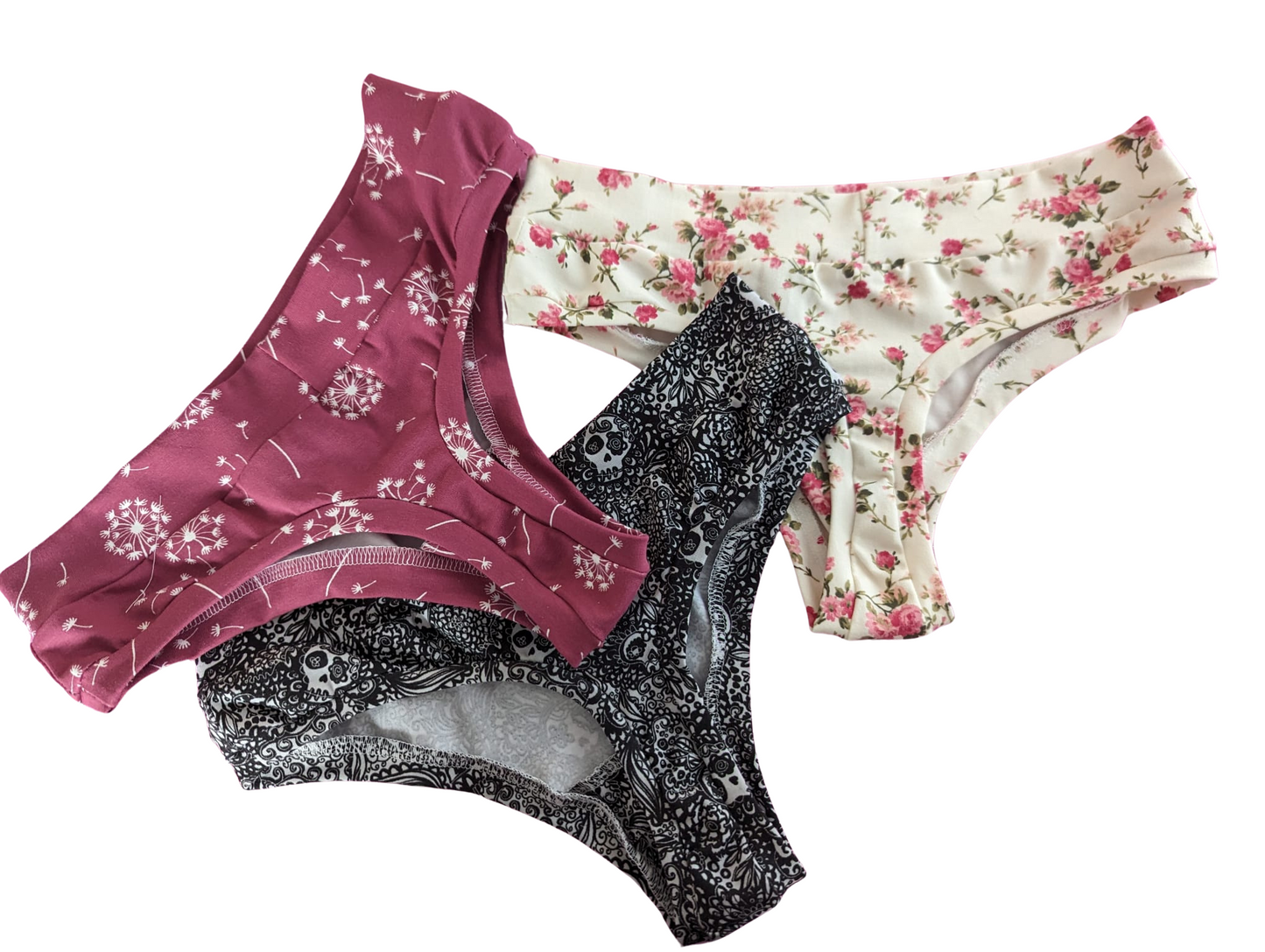 BRAND NEW PRINTS 3-pack organic thongs SUBSCRIPTION AVAILABLE