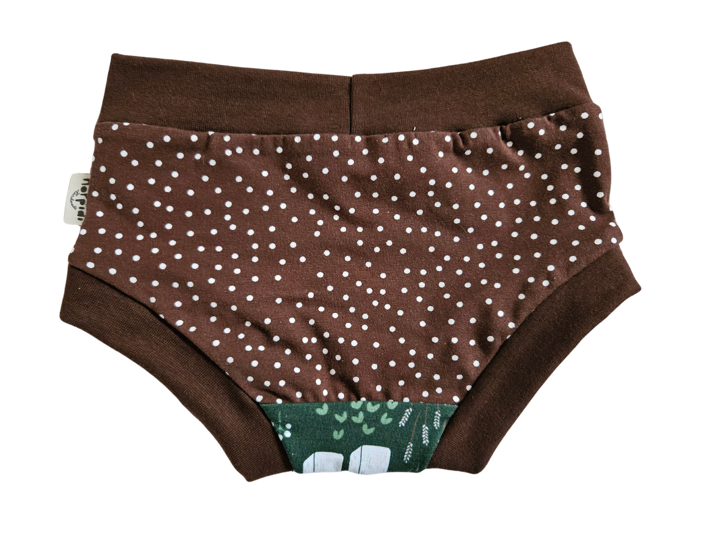 Size 4-5 years READY to SHIP green tractor organic unisex kids undies