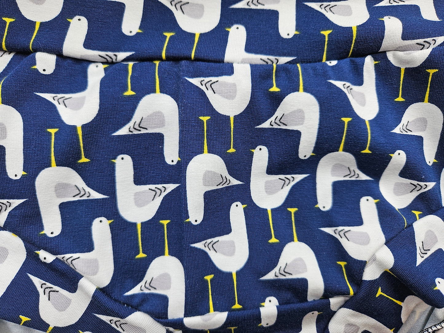 Seagulls marine blue organic women's boyleg or brief undies