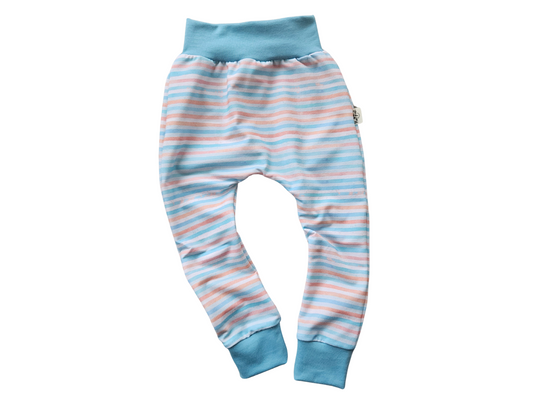 Striped organic French Terry Harem Pants