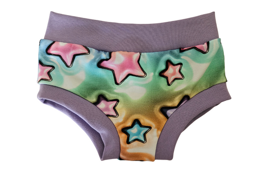 Puffy stars organic unisex kids undies
