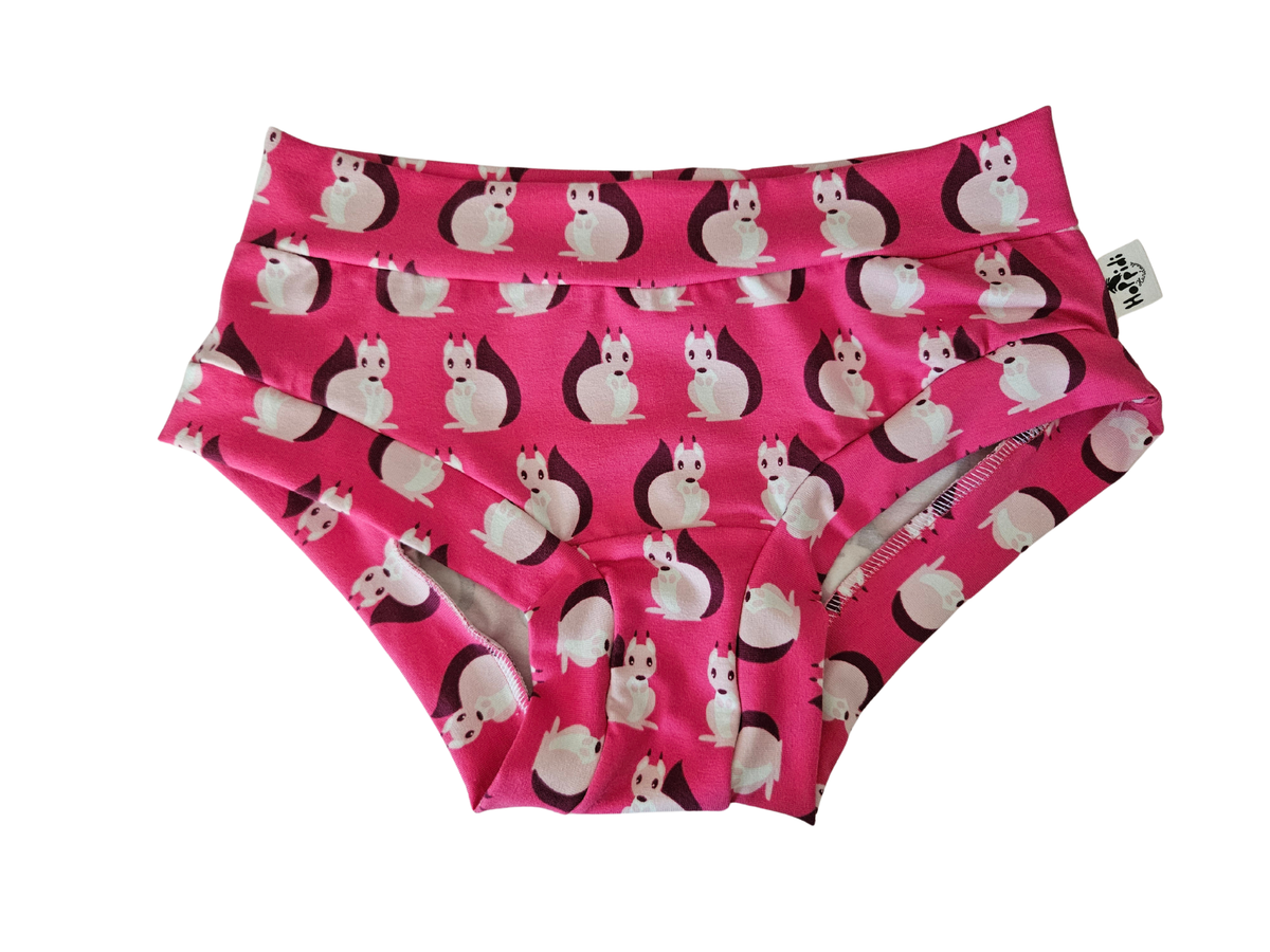 Pink squirrels organic women's boyleg or brief undies