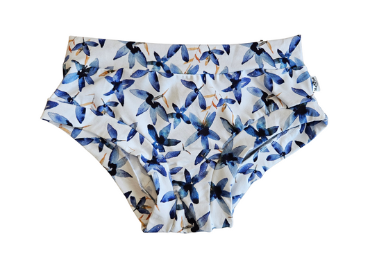 Blue anemone organic women's boyleg or brief undies