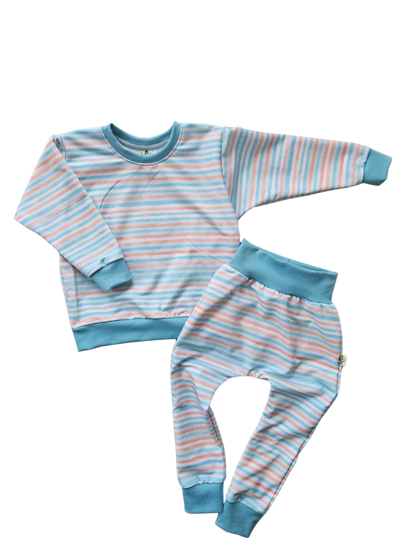 Striped french terry lounge set