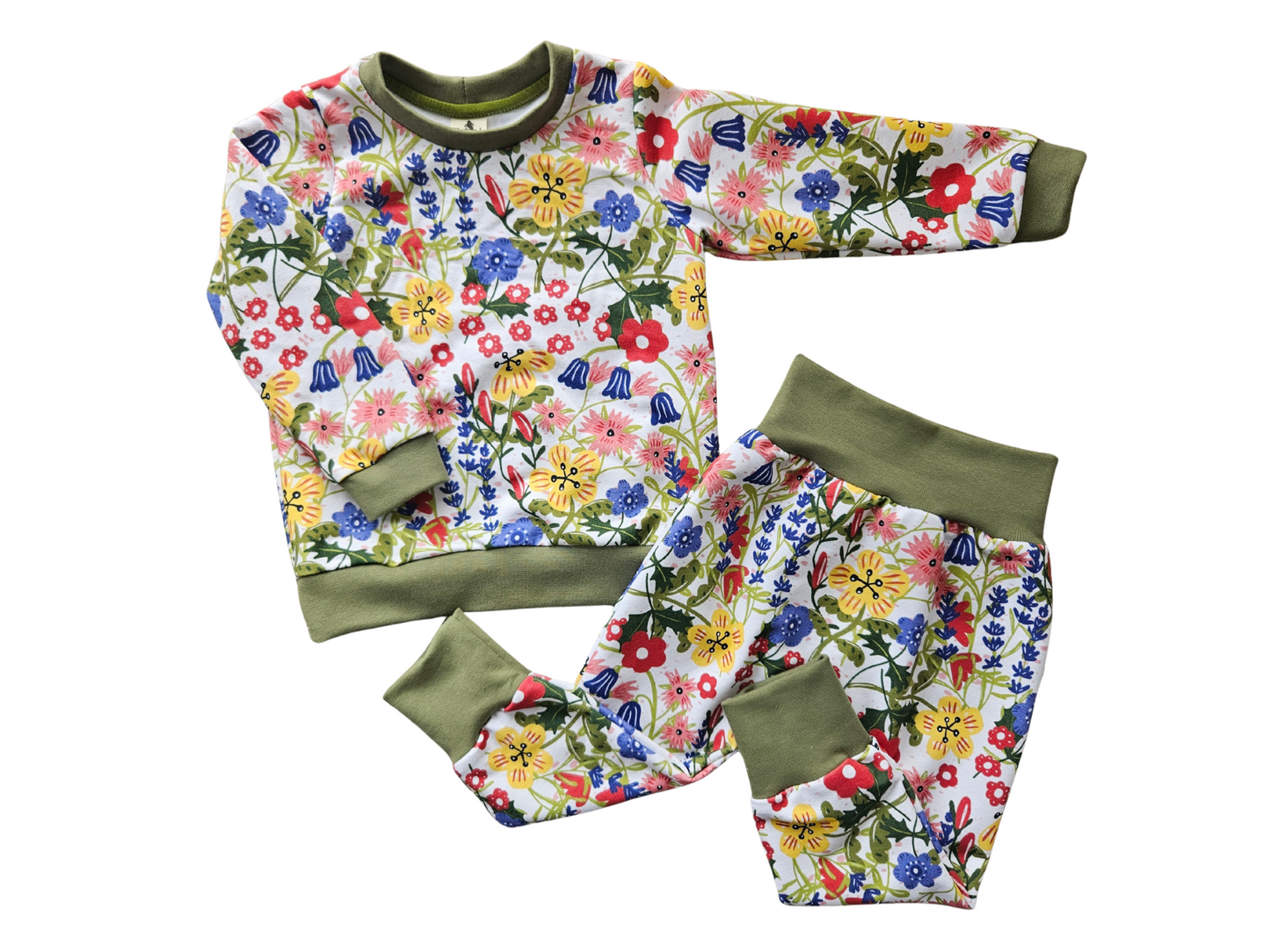 Floral french terry lounge set