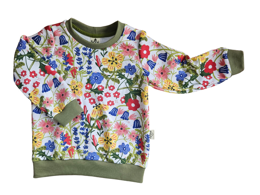 Floral crew neck sweatshirt