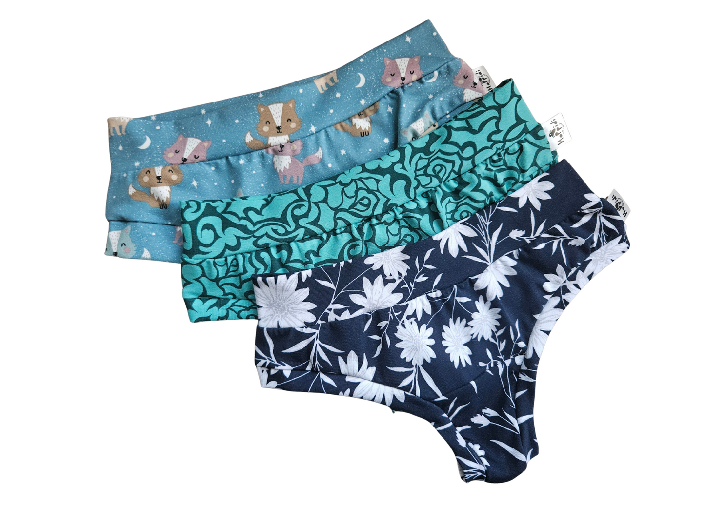 BRAND NEW PRINTS 3-pack organic thongs SUBSCRIPTION AVAILABLE