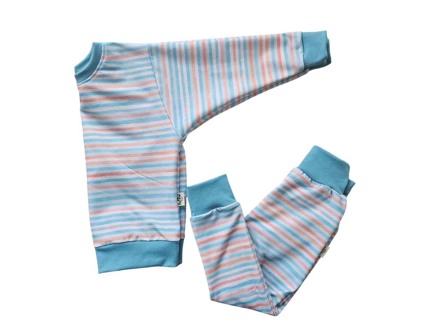 Striped french terry lounge set