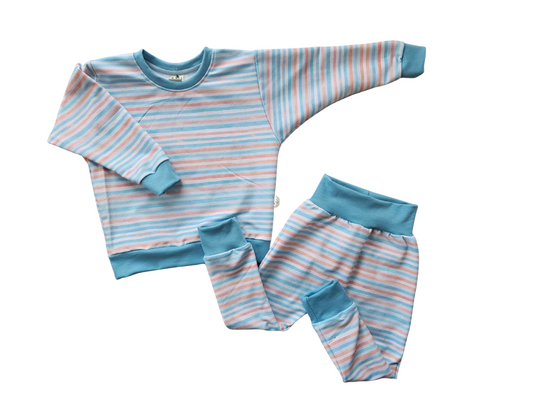 Size 3-4 years READY TO SHIP striped french terry lounge set