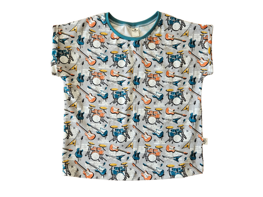 Guitars and drums classic or slouchy t-shirt
