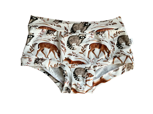 Forest Animals Organic Women's Boyleg or Brief Undies