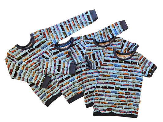 Train themed crew neck sweatshirt
