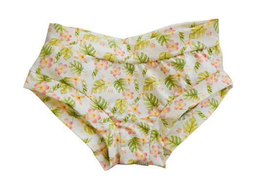 Tropical flowers organic women's boyleg or brief undies