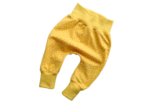 Mustard Dots Harem Pants
