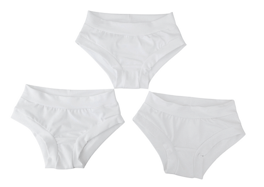 3-Pack solid white Women's Undies