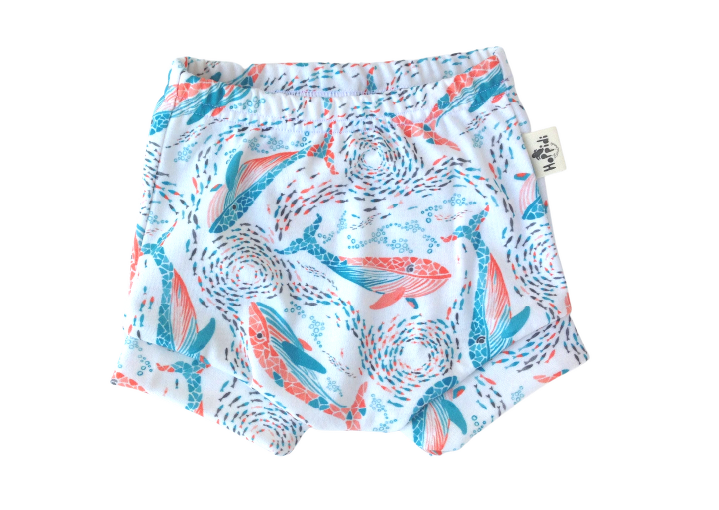 Whales and Fish Swarm Summer Shorts