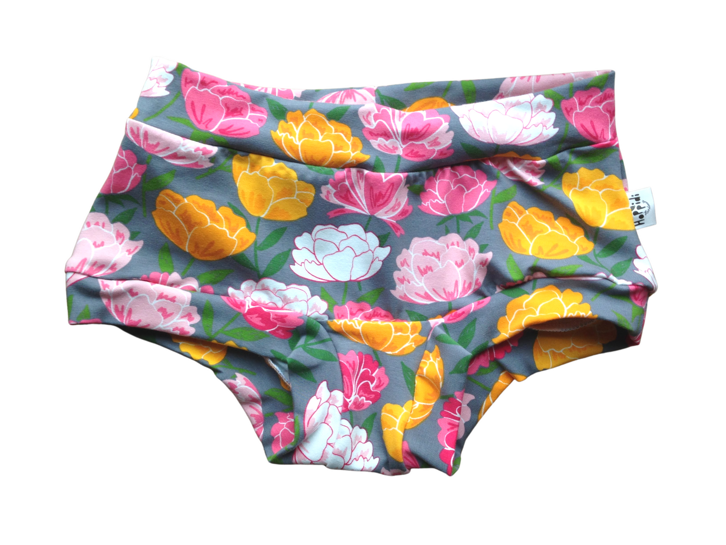 Pink and Yellow Peonies Organic Women's Boyleg or Brief Undies