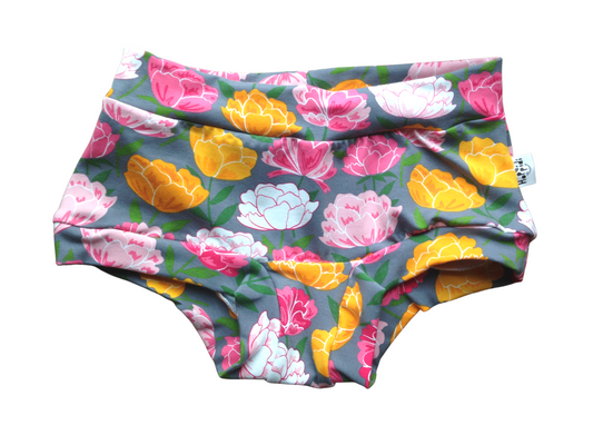 Pink and Yellow Peonies Organic Women's Boyleg or Brief Undies