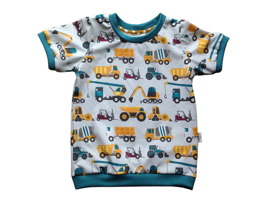 Construction Cars Grey Classic or Slouchy T-shirt