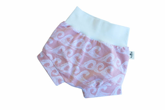 Ocean Waves Pink Summer Shorts