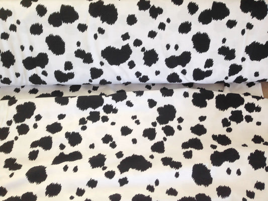 Dalmatian Spots black and white - organic jersey fabric